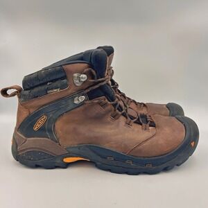 KEEN Men's Pyrenees Mid Height Waterproof Hiking Boot Syrup Brown Size 11.5